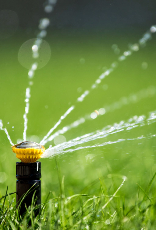 water sprinkler on a lawn